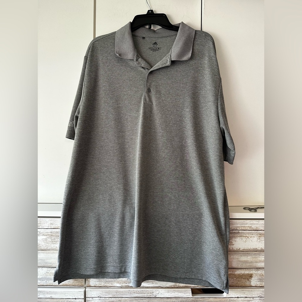 ⚽ Adidas Primegreen Polo Shirt Men’s XLT Gray Performance Golf